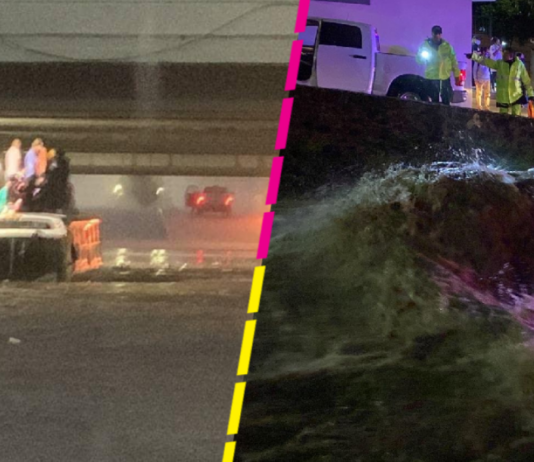México – Fuerte tormenta ocasiona un socavón y autos arrastrados por la corriente en Querétaro (+VIDEOS)