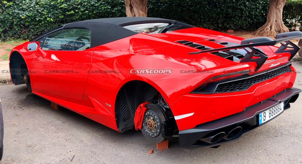 Propietario de Lamborghini Huracan Spyder lo encuentra sobre ladrillos con  ruedas y frenos delanteros robados - Gossip Vehiculos