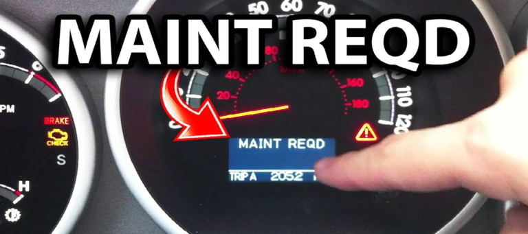 Сброс maint reqd toyota