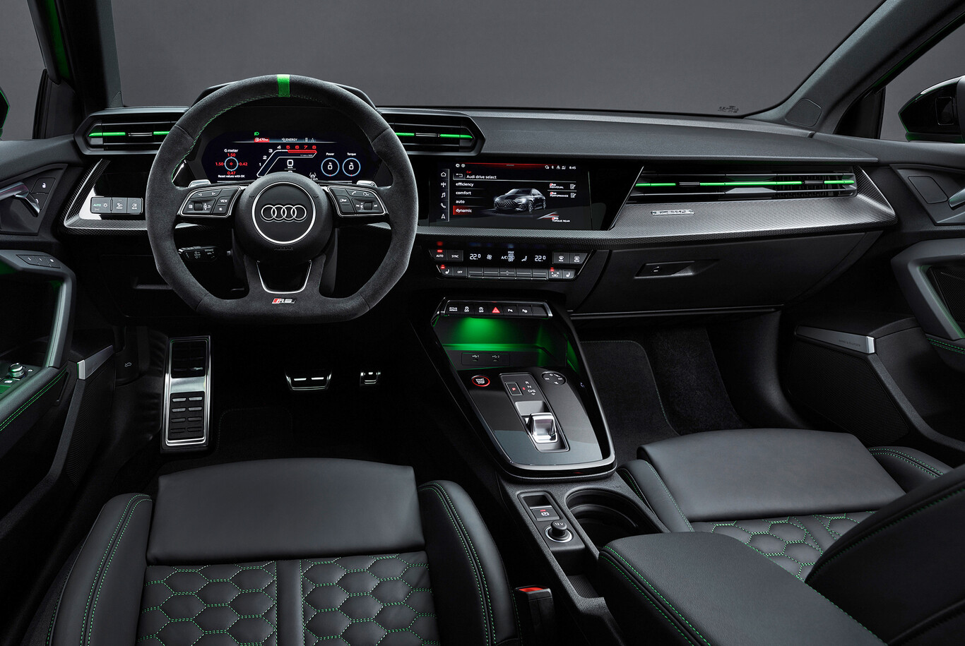 Interior del Audi RS3 Sedan 2023