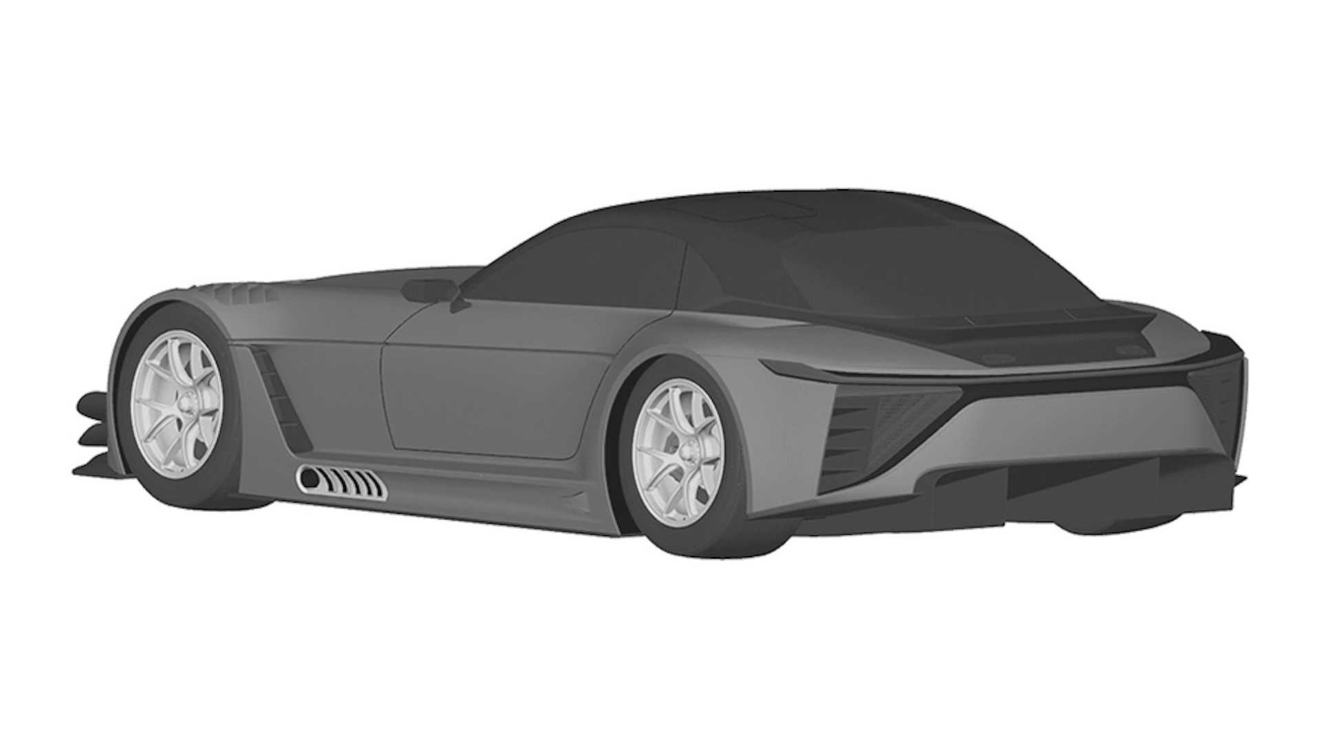 Imágenes patentes del Toyota GR GT3 Vista Diagonal