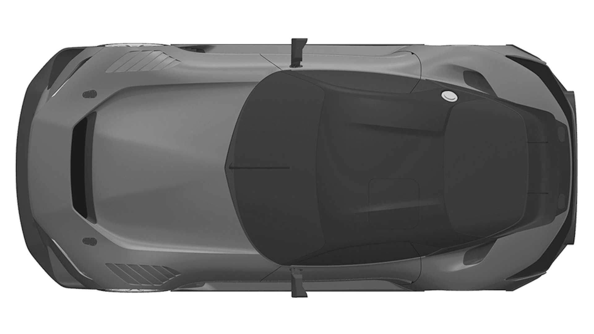 Imágenes patentes del Toyota GR GT3 Vista Superior