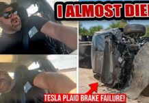 Los frenos de un Tesla Model S Plaid fallaron a 170 Mph ocasionando impactante choque, Youtuber termina malherido