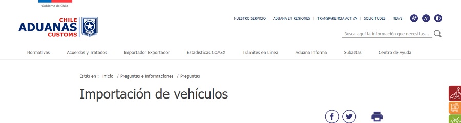 Importar un Auto a Chile - aduana