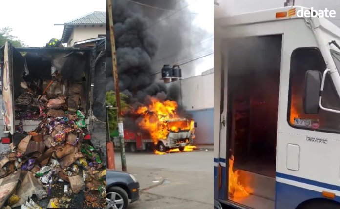 Crimen organizado incendiaron al menos 8 vehículos en Uruapan, México
