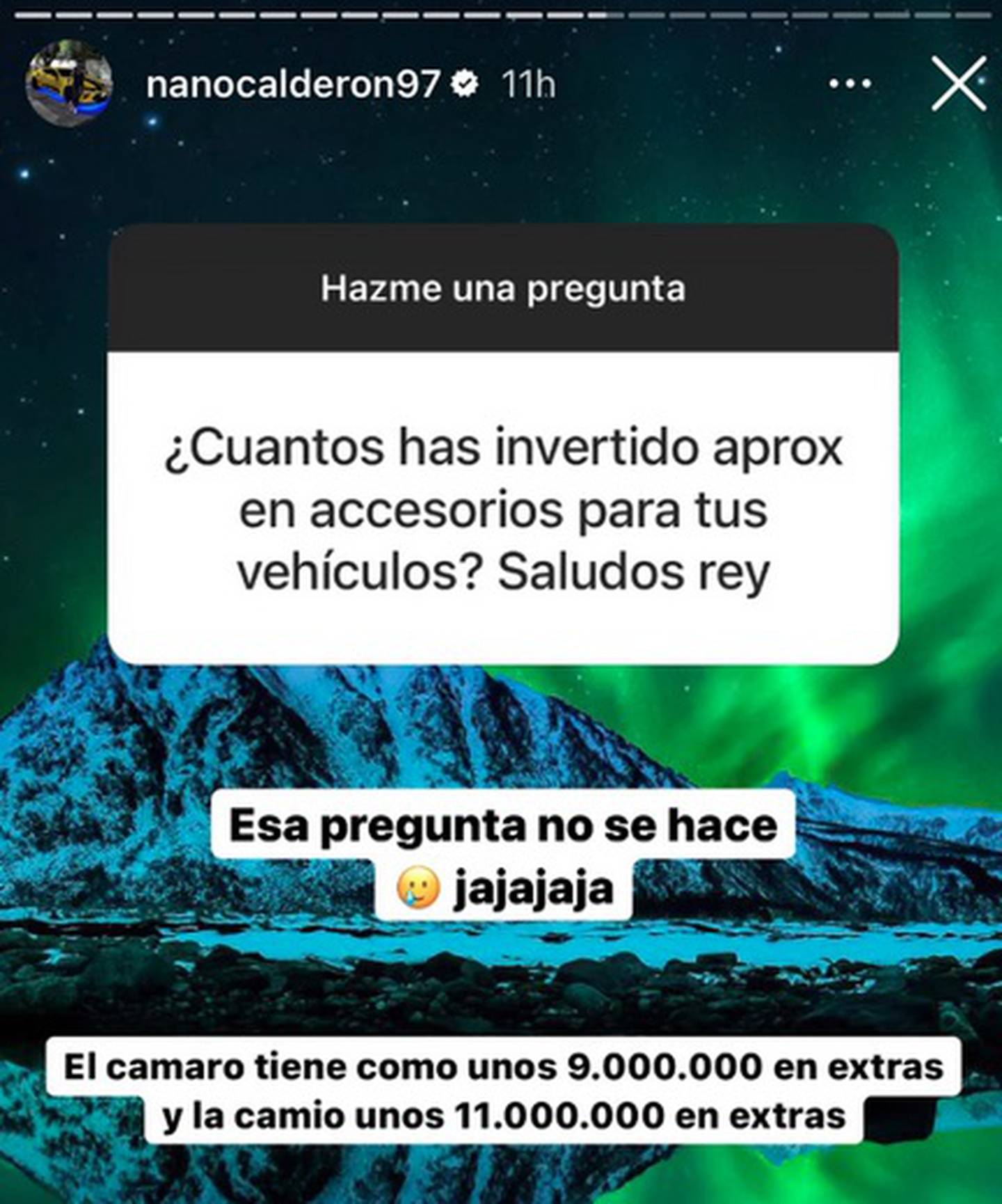 Chile: Nano Calderón revela cuánto ha invertido en accesorios en el Camaro y en la Maxus 4×4