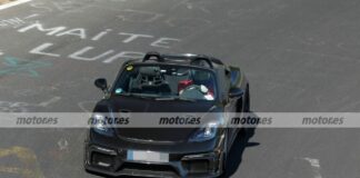 Imágenes espía revelan interior del nuevo Porsche 718 Boxster Spyder RS