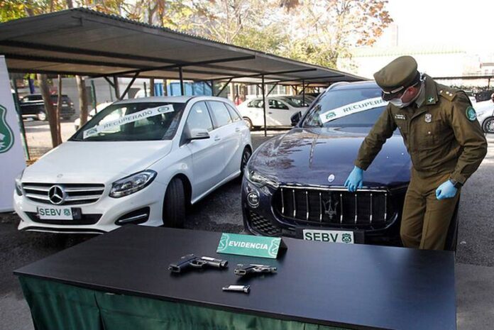 autos más robados en encerronas en Chile