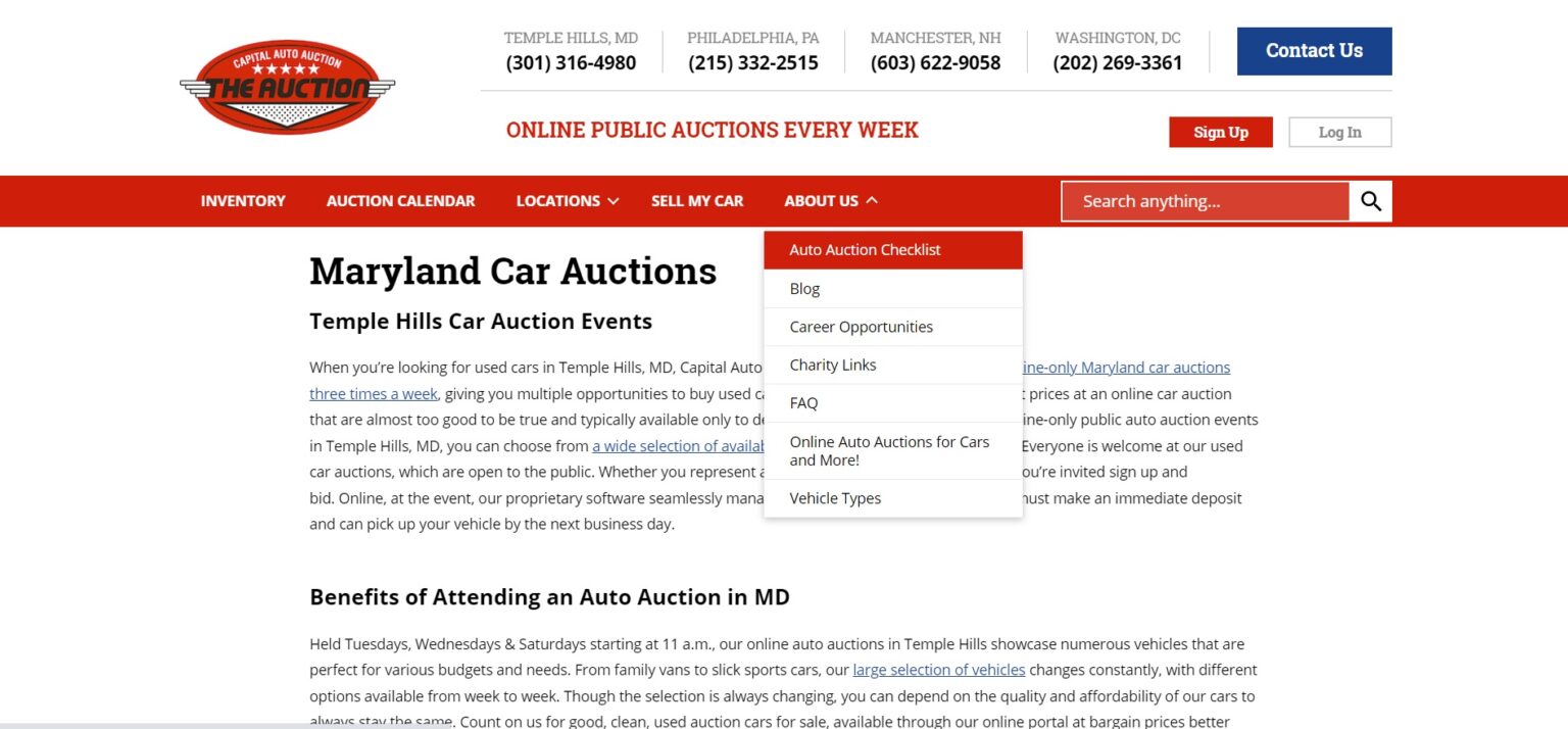 Las 10 mejores subasta de carros en Maryland Gossip Vehiculos