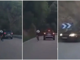 Ciclista es atropellado al querer adelantar un auto