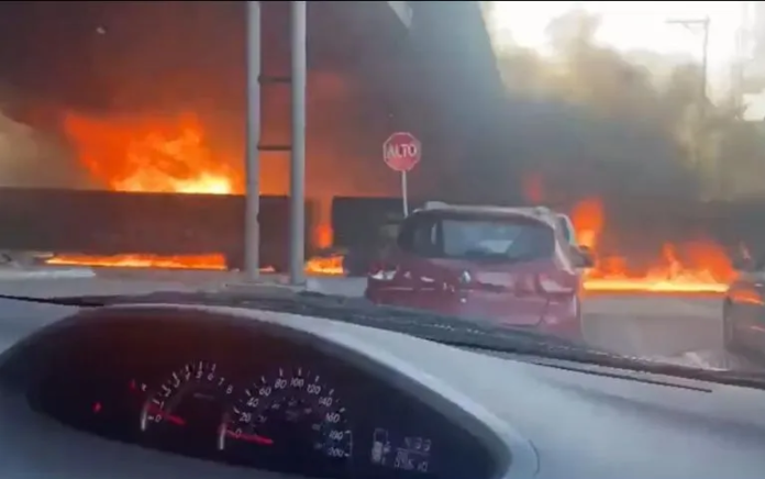 Brutal explosion in Aguascalientes after the collision of a pipe with the train