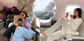 Jet privado de Kylie Jenner cuenta con lujosos menús de comidas y bebidas