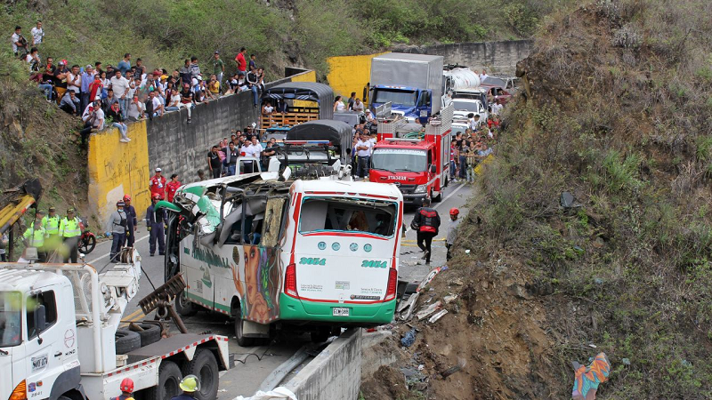 Tragic bus accident on the Pasto-Cali route