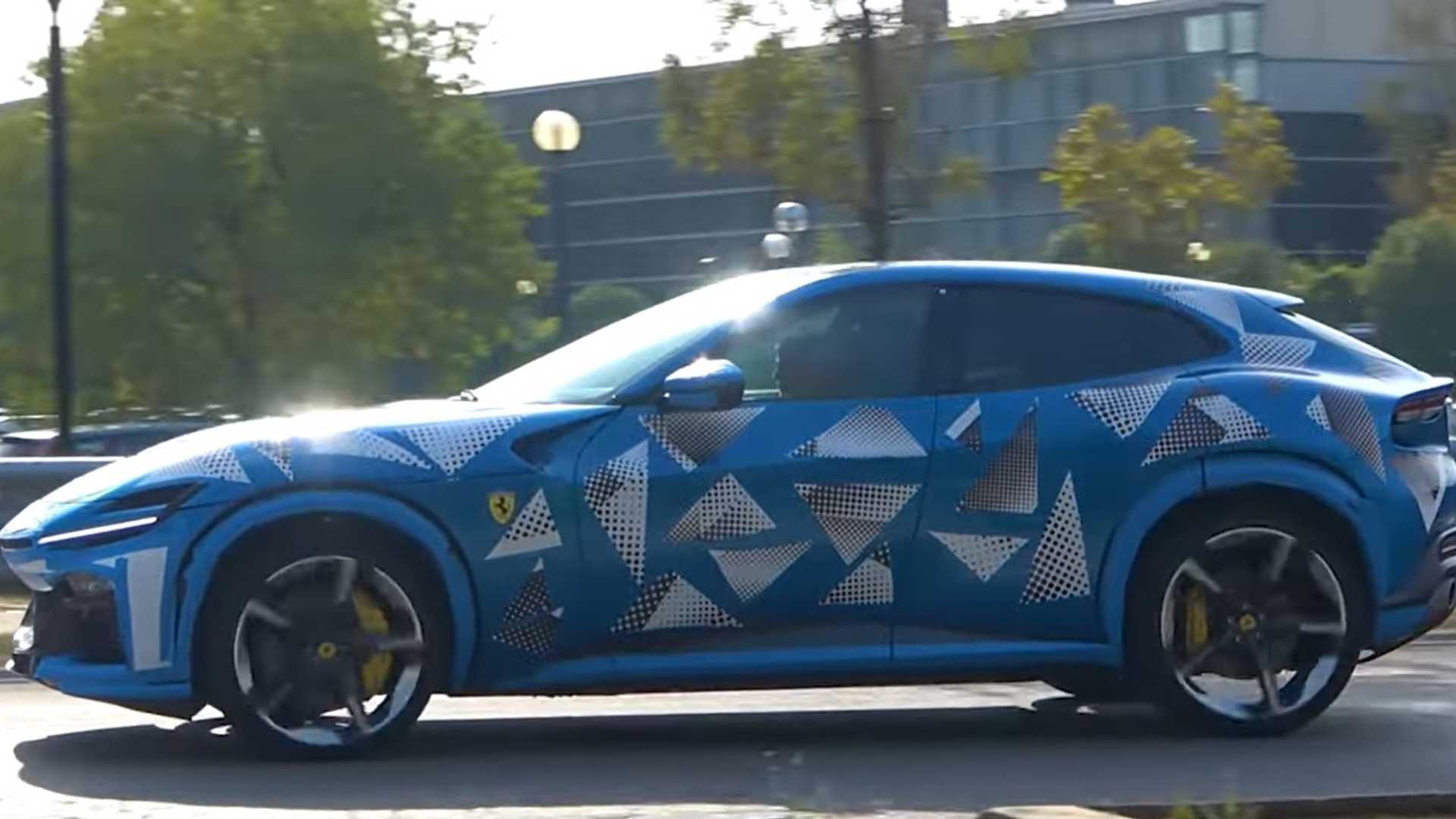 Spy video captures the Ferrari Purosangue 2023