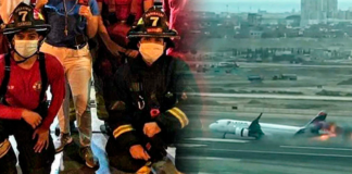 Bomberos que murieron en accidente del aeropuerto de Lima