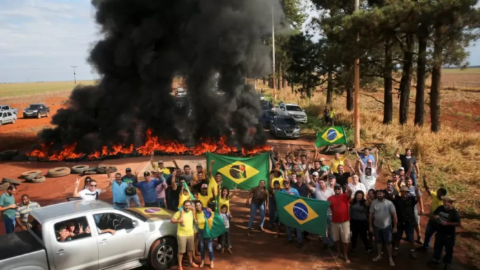 Bolsonaro supporter truckers block roads