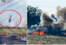 Helicóptero se desploma en Aguascalientes
