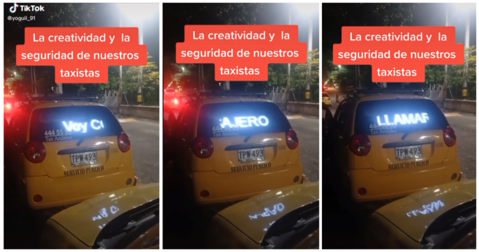 Ingenious way in which a Venezuelan taxi driver asks for help