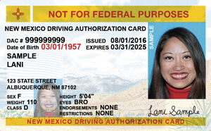 Licencia de conducir para indocumentados en Nuevo México