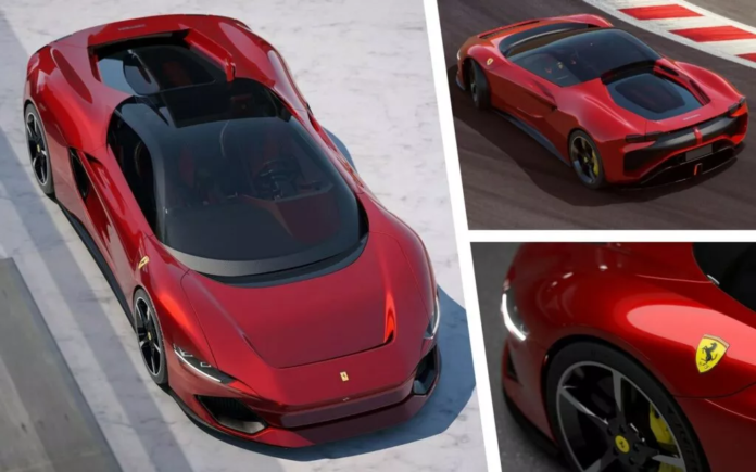 Render del Ferrari SF100 Concept, sucesor del SF90 Stradale