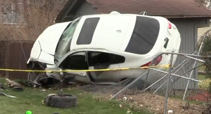 Car salesman crashes the BMW he was driving