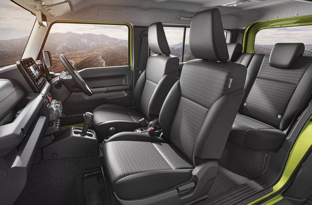 Interior del Suzuki Jimny de 5 puertas
