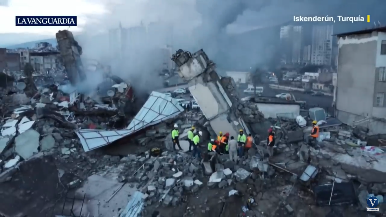Video del terremoto de Turquía grabado con dron