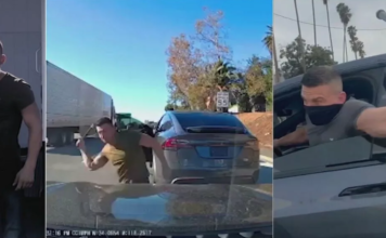 Arrestan a conductor de Tesla armado con tubería