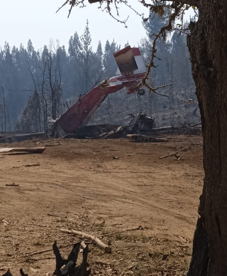 Avión de Conaf se desplomó en Hualqui