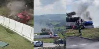 Dos Ferraris chocan contra la cerca de una villa italiana