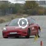 Tesla Model 3 prueba de alce