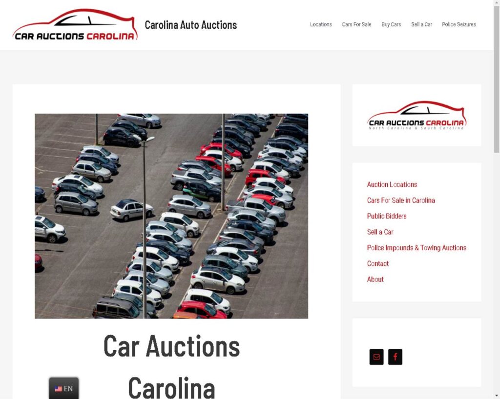 Las 5 mejores subastas de carros en Carolina del Norte
