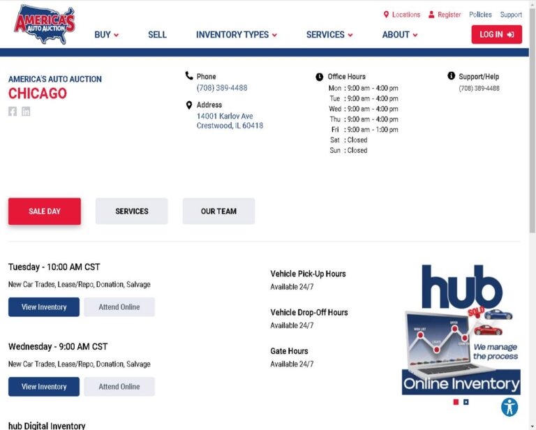 Las 6 mejores subastas de carros en Chicago (Públicas y con licencia