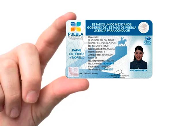  Licencia de conducir en Puebla