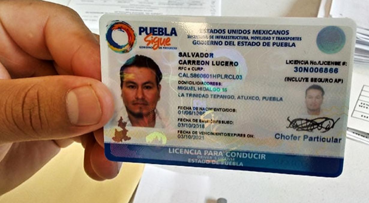  Licencia de conducir en Puebla
