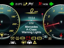 luces del tablero de Mercedes Benz