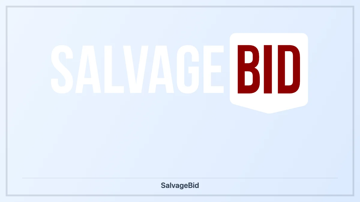 Tarjeta editorial con el logotipo oficial de SalvageBid